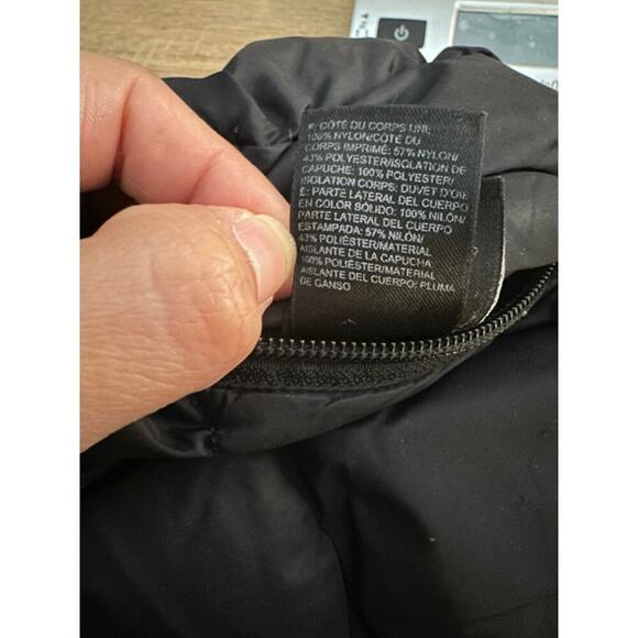 The North Face Moondoggy Reversible Down Puffer Jacket Black Plaid size S - Picture 7 of 7